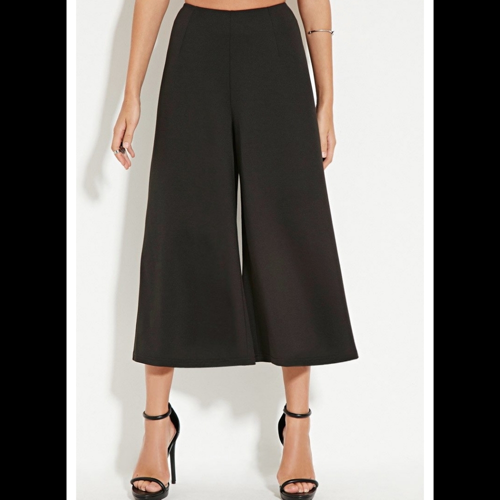 Forever 21 Calf-length Woven Pallazo Pants - Picture 3 of 5